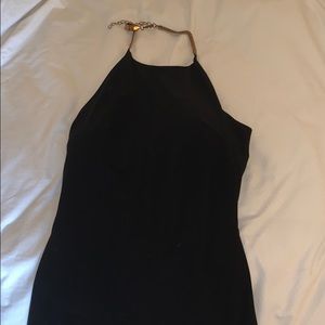 Black body con dress with open back